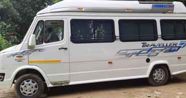 char dham yatra by 12 seater deluxe 1x1 tempo traveller