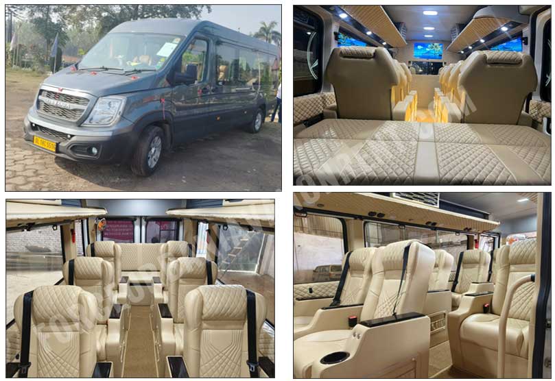 12 seater force urbania luxury van hire delhi